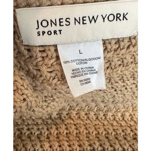 Jones New York beige one button 3/4 sleeves cardigan size Large - Picture 3 of 9